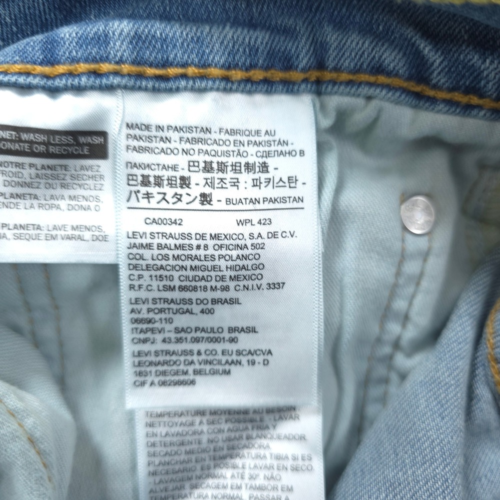 Levis 511 Jeans Mens 36x32 Blue Slim Tapered Medium Wash Stretch Comfort Faded - Picture 3 of 12
